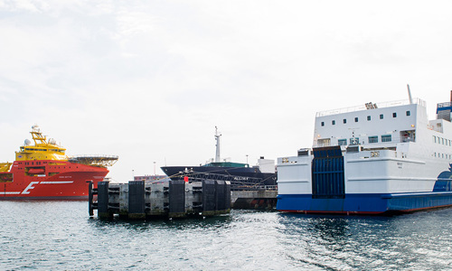 Ferries on water