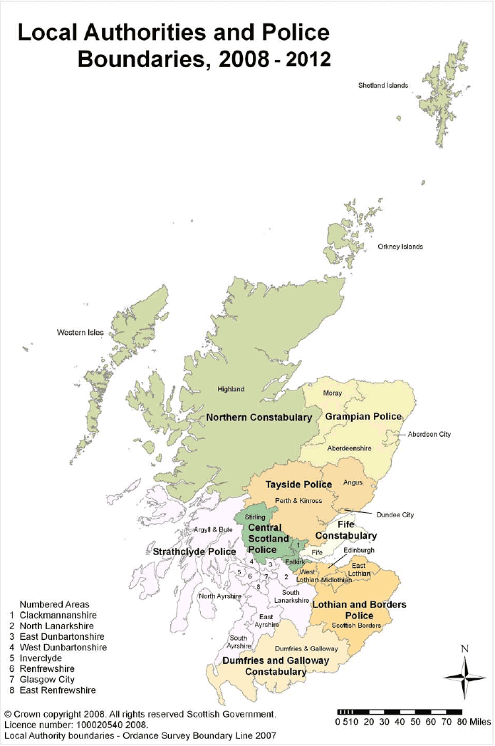 Local Authorities and Police Boundaries, 2008 - 2012