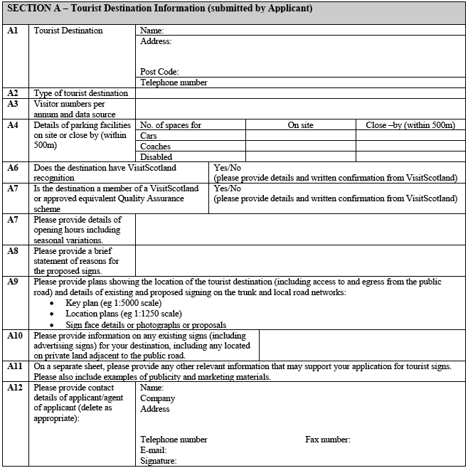 Annex B â€” Standard Application Form