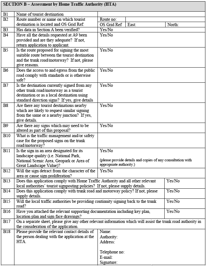 Annex B â€” Standard Application Form