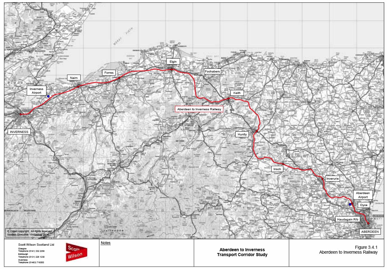 image of Figure 3.4.1 Aberdeen to Inverness Railway
