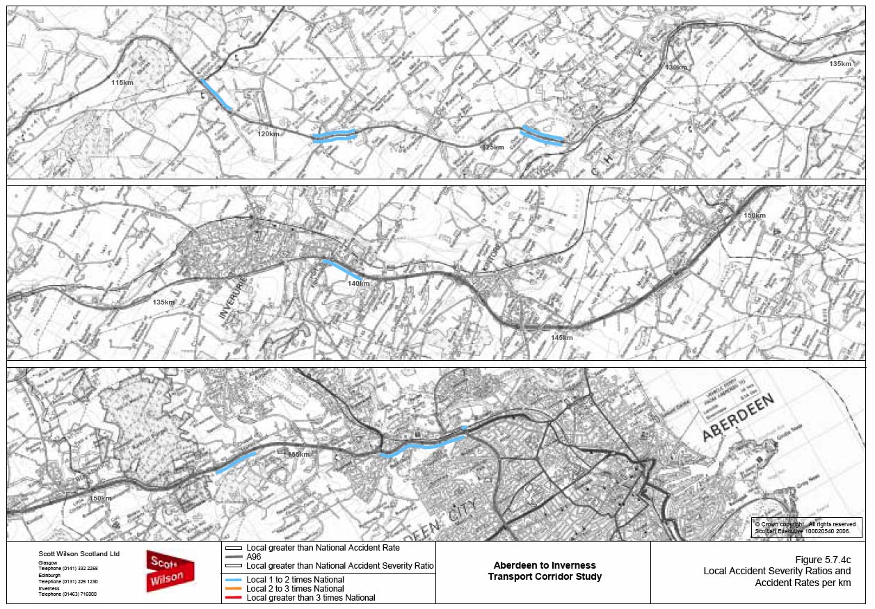 image of Figure 5.7.4c Local Accident Severity Ratios and Accident Rates per km