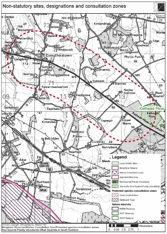 Map - Non-statutory sites, designations and consultation zones