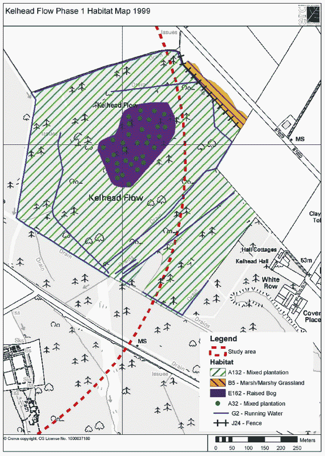 Kelhead Flow Phase 1 Habitat Map 1999