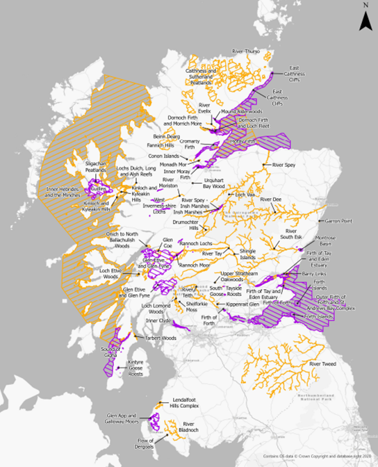 The broad coverage of STPR2 interventions across the whole of mainland Scotland