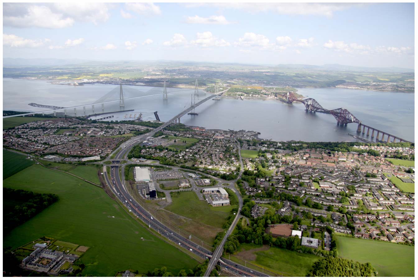 H-Shape Tower viewed from above South Queensferry