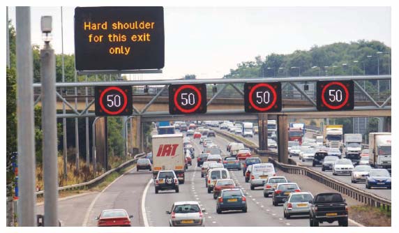 Figure 1.7: Use of Intelligent Transport Systems on the M42 in England (photograph courtesy of Highways Agency)