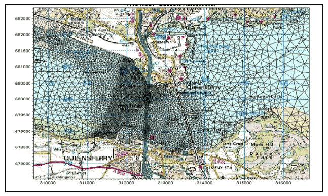 Diagram 5: Coastal Model Mesh â€“ Central Section