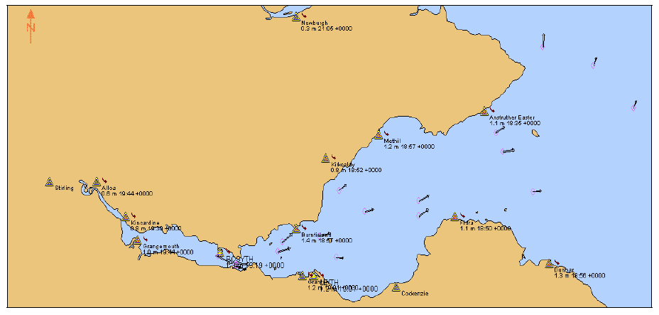 Diagram 18: Tidal Streams and Water Level predictions from TOTALTIDE