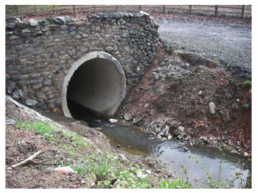 Photograph 3.9: Recent culverting of the Dolphington Burn