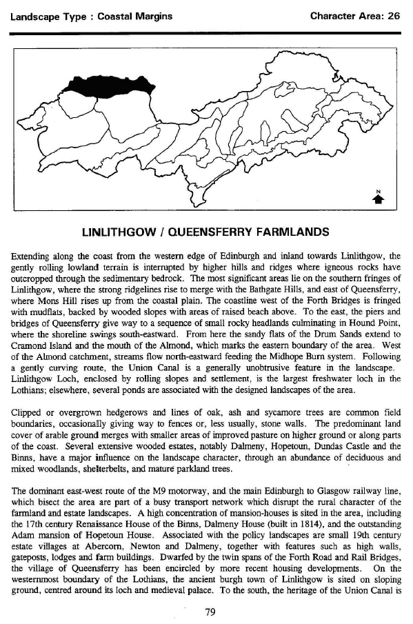 2.1 Extracts from SNH Lothians Landscape Character Assessment (LLCA)