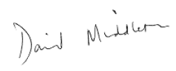 Signature of Photo of David Middleton, Chief Executive