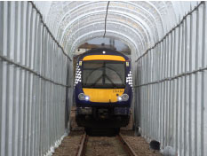 An example of the polytunnel, to help de-ice trains during severe weather