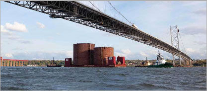 Caissons arriving for Forth Replacement Crossing