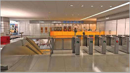 Illustration of a modernised Hillhead Subway Station