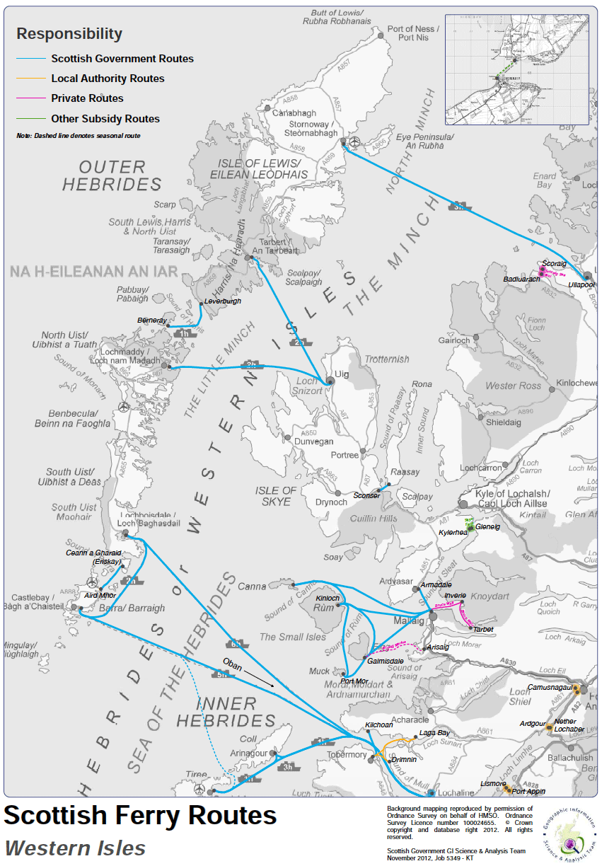 Scottish Ferry Routes - Western Isles