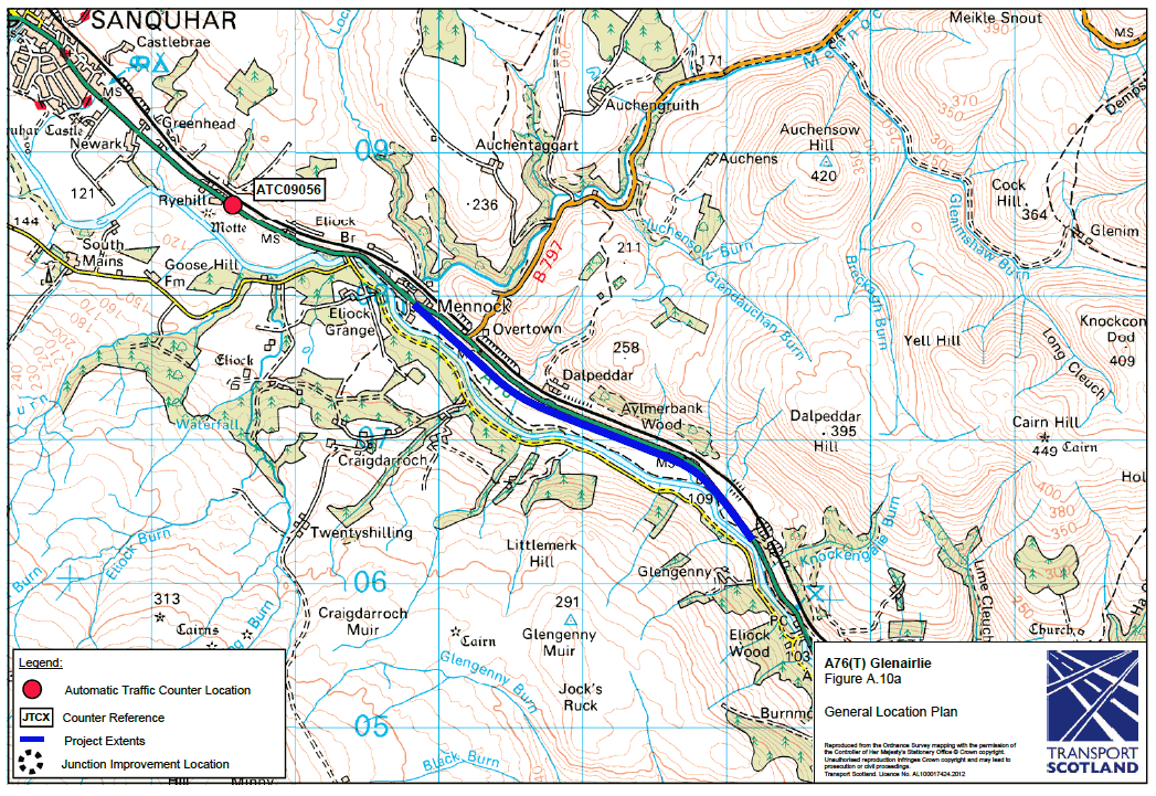 Figure A.10a A76(T) Glenairlie 