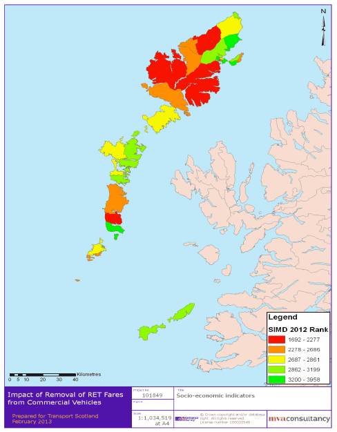 Figure 7.1 Deprivation in Western Isles, Coll and Tiree
