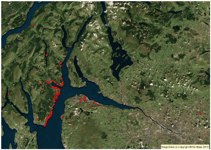 Figure 2.1 Respondent Home Postcodes