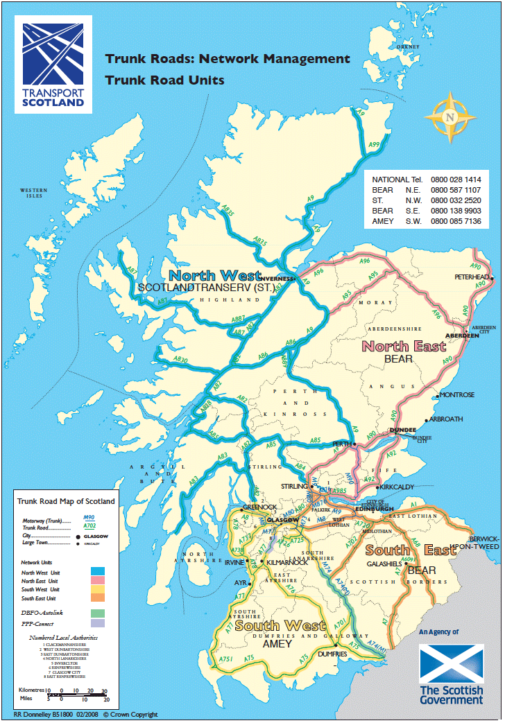 Fig 5.2 Trunk Roads: Network Management Trunk Road Units