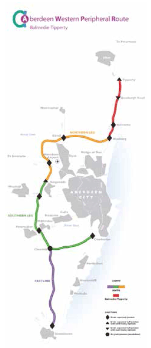 Aberdeen Western Peripheral Route Map