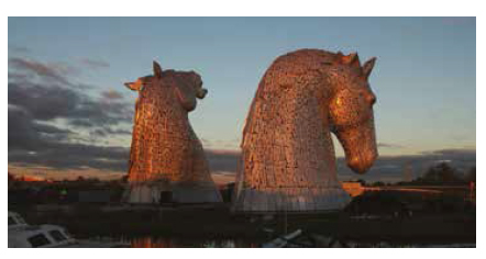 Kelpies at dusk