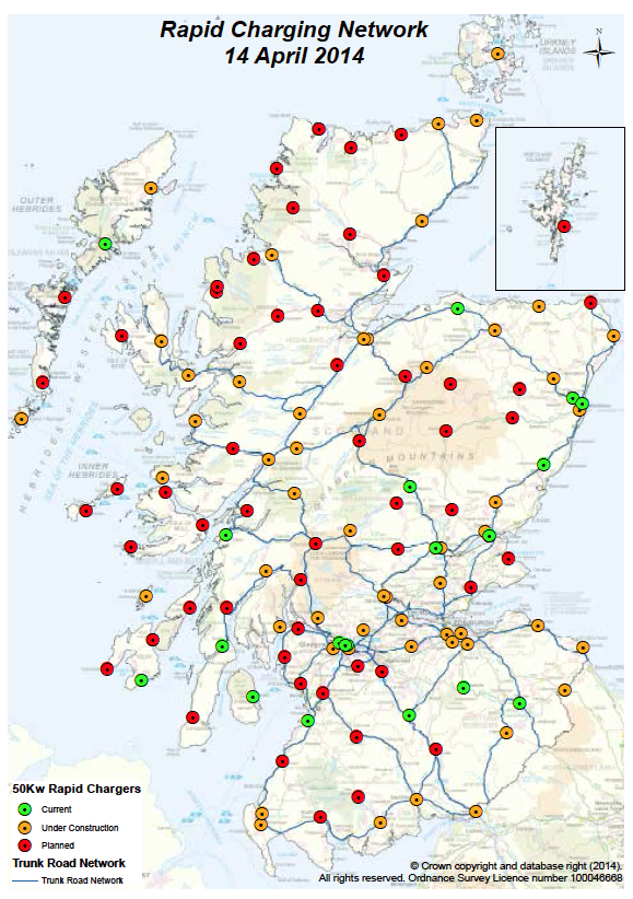 Switched on Scotland map