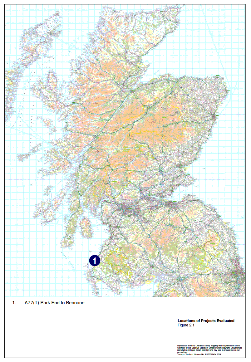 Figure 2.1 Locations of Projects Evaluated