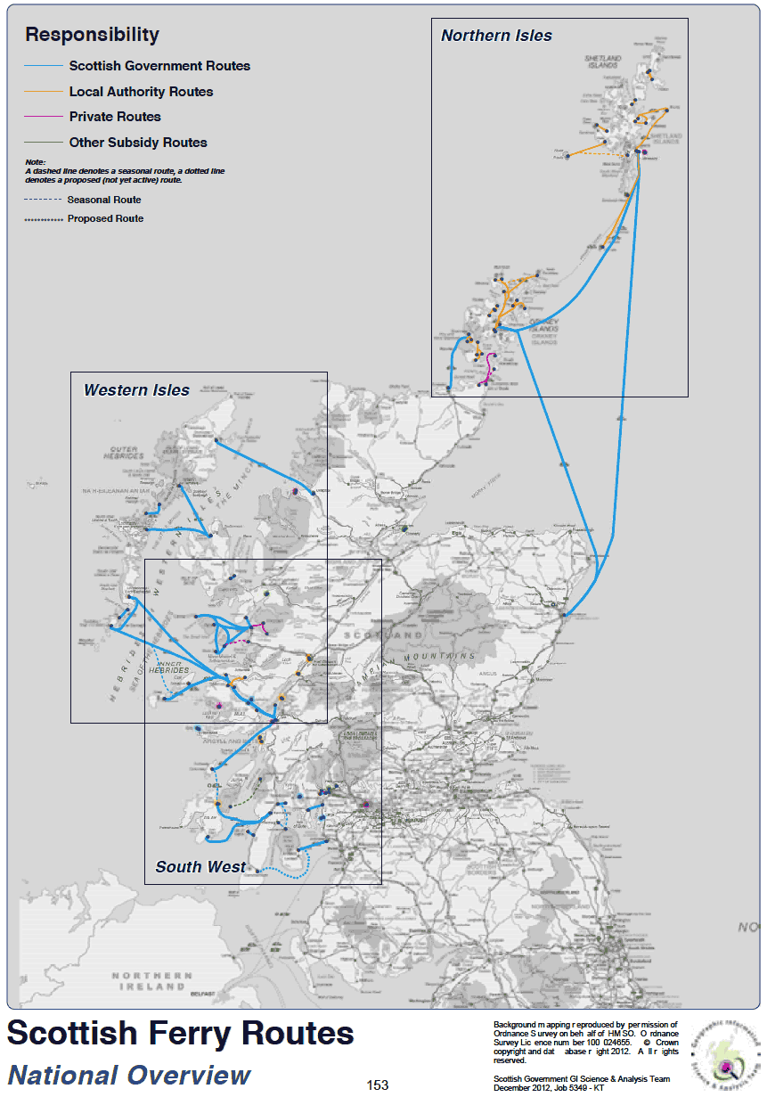 Fig 9.2: Maps showing all routes