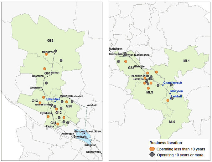 Figure 32 Business Survey Respondents' Locations