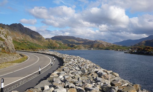 Loch-side road in the Scottish Highlands