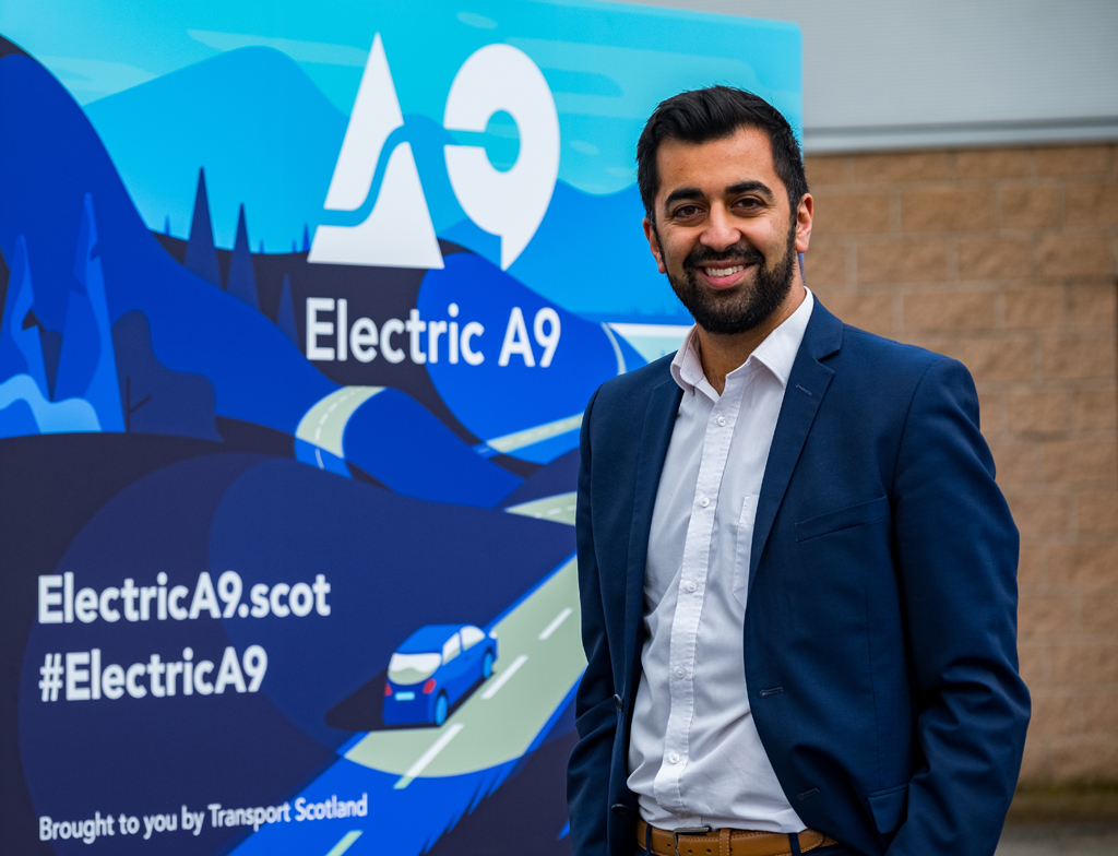 Humza Yousaf at Electric A9 launch