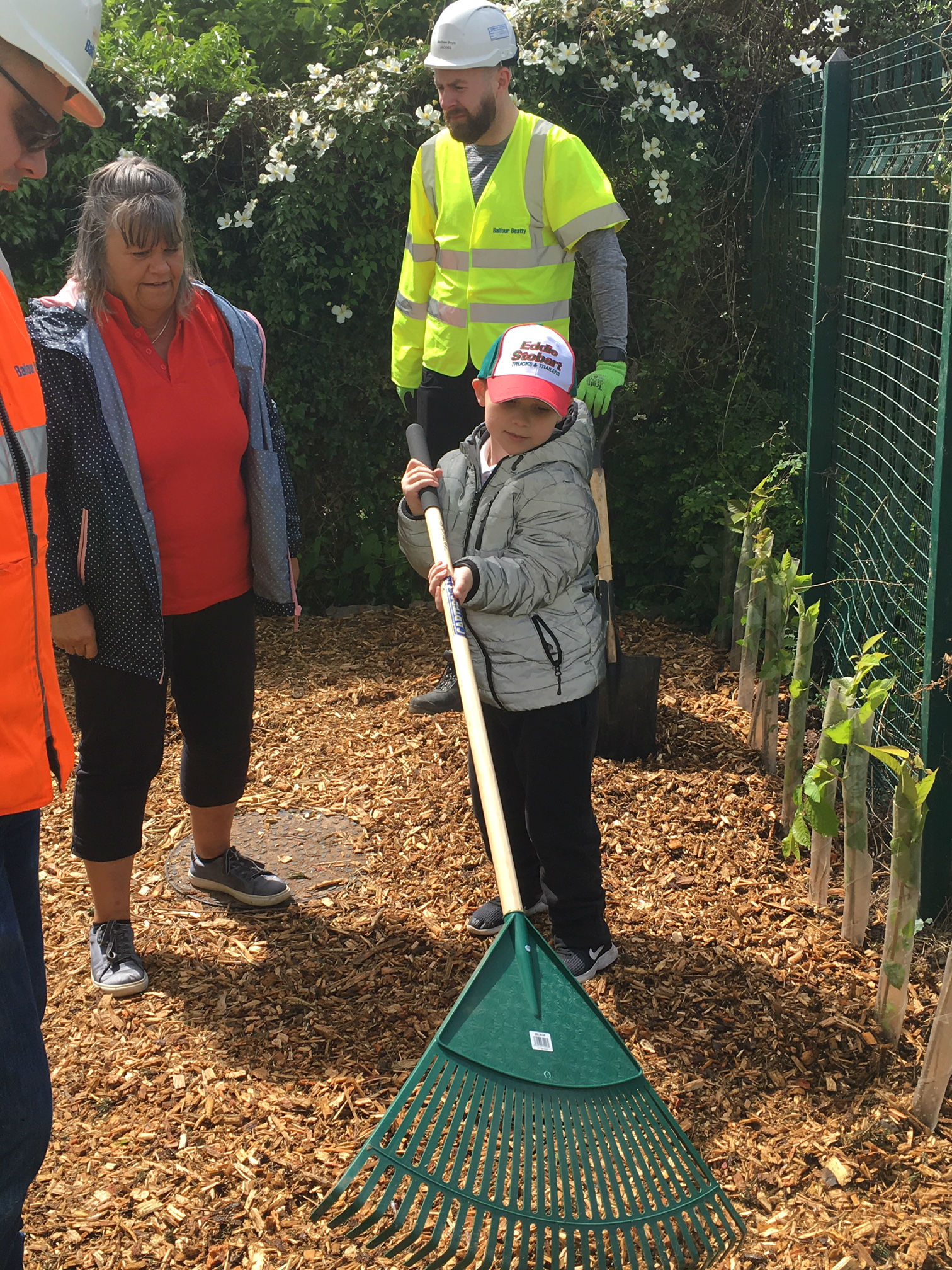 The school children get involved