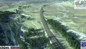 Fly through visualisation - Dalwhinnie to Crubenmore - A9 Dualling