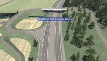 Visualisation - Kindallachan North Overbridge option - Tay Crossing to Ballinluig - A9 Dualling