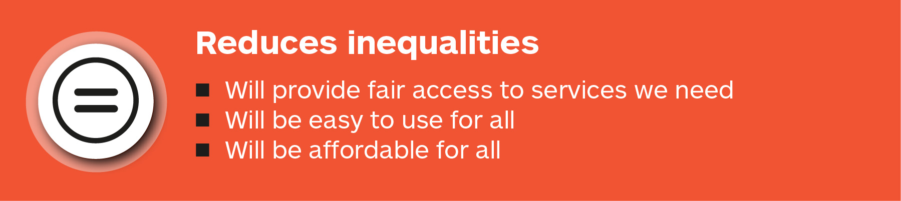 Reduces inequalities