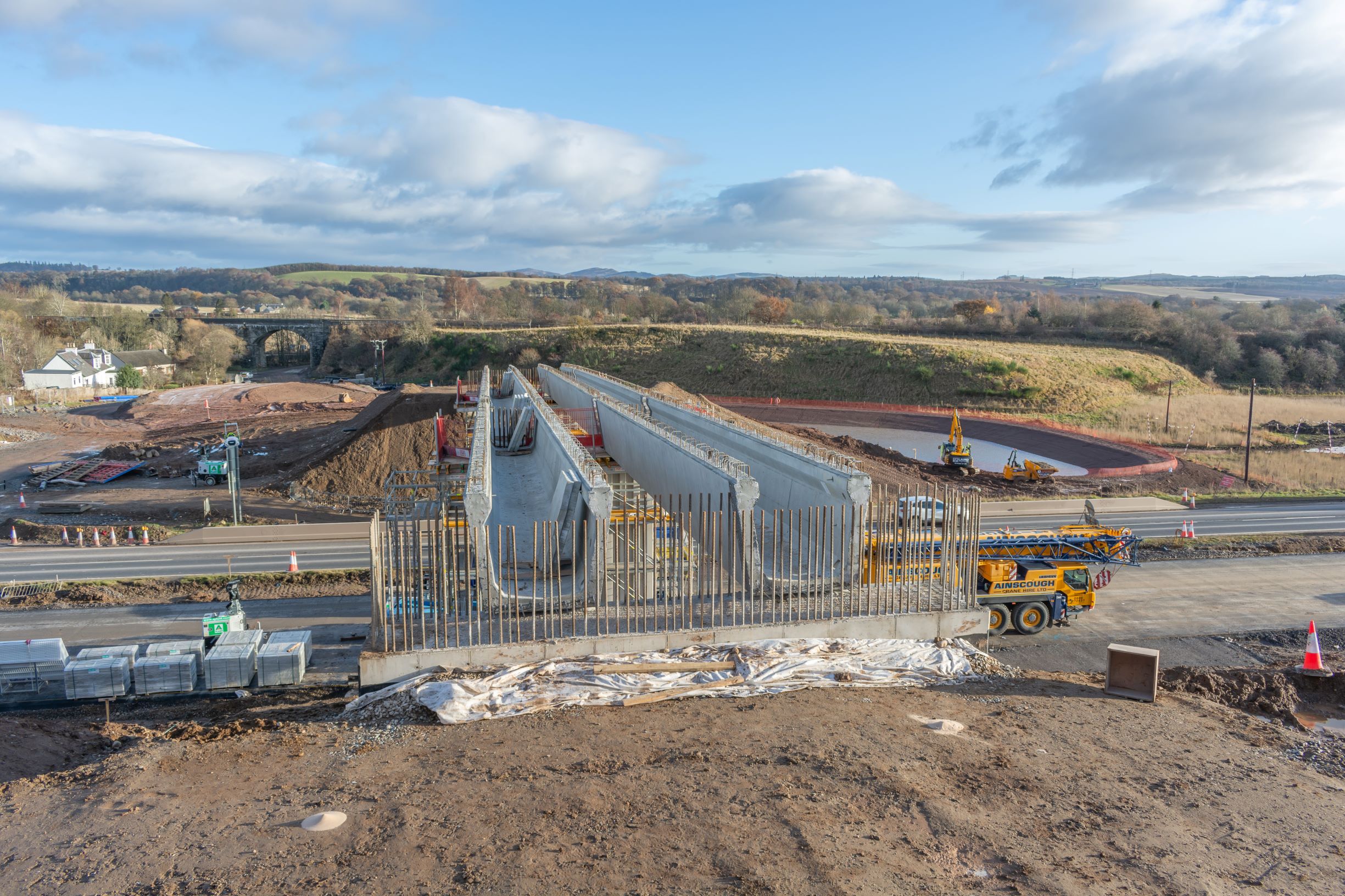 Image of bridge beams at Pitlandie