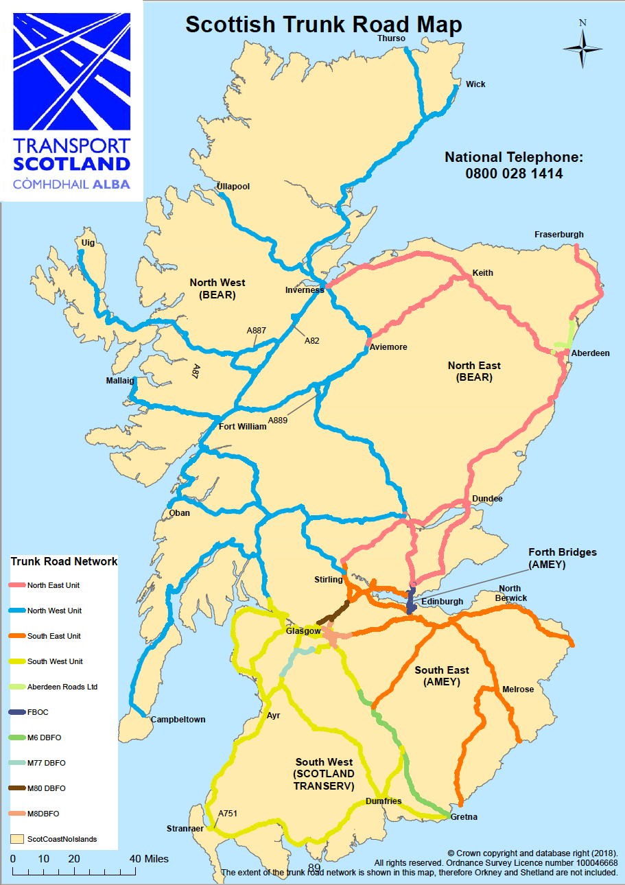 Figure 5.1:	Trunk roads : Network management.