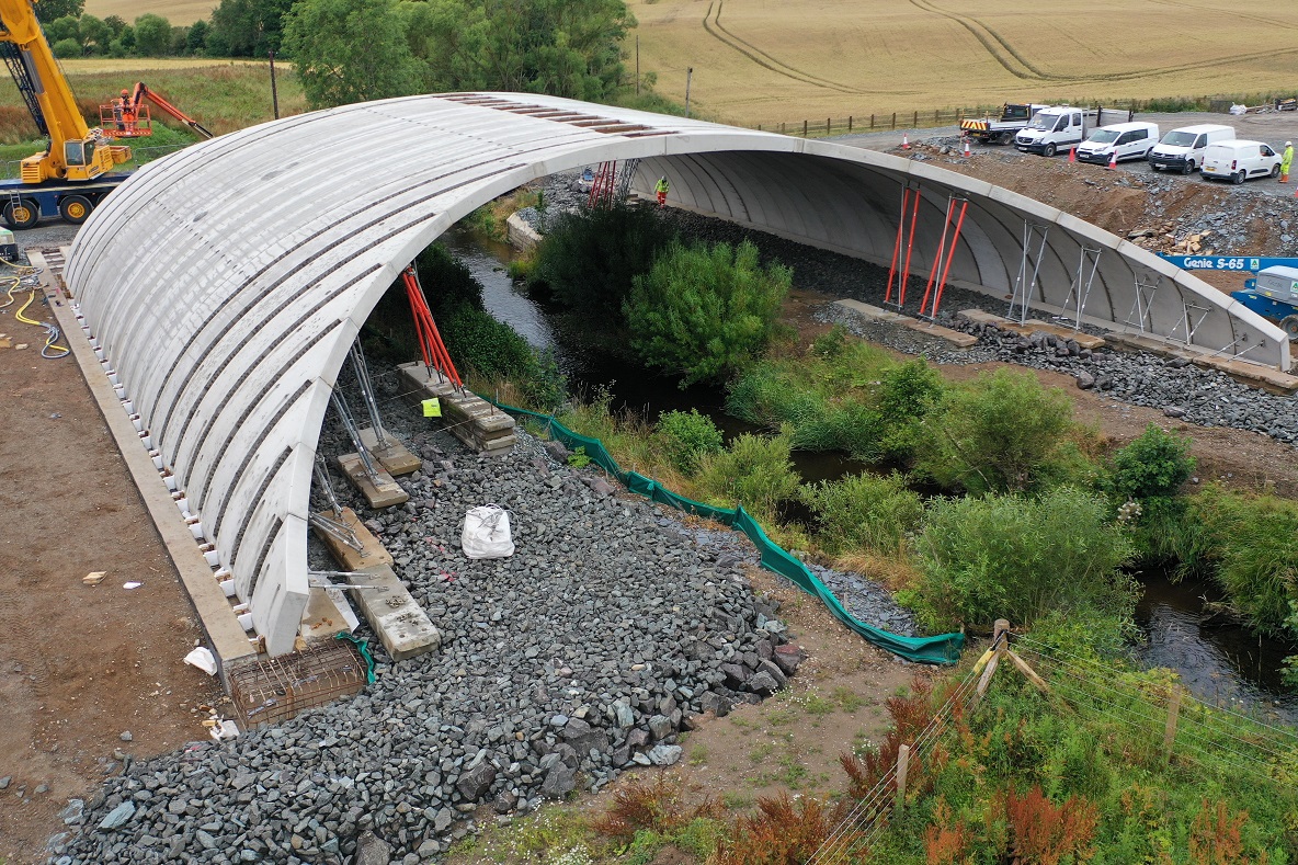 The BEBO arch structure on the U32 over Ordie Burn.