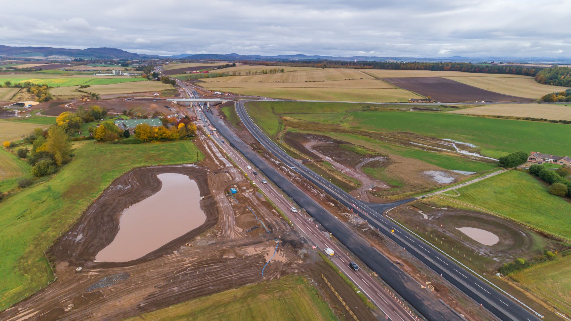 Aerial photo of Luncarty Link Road