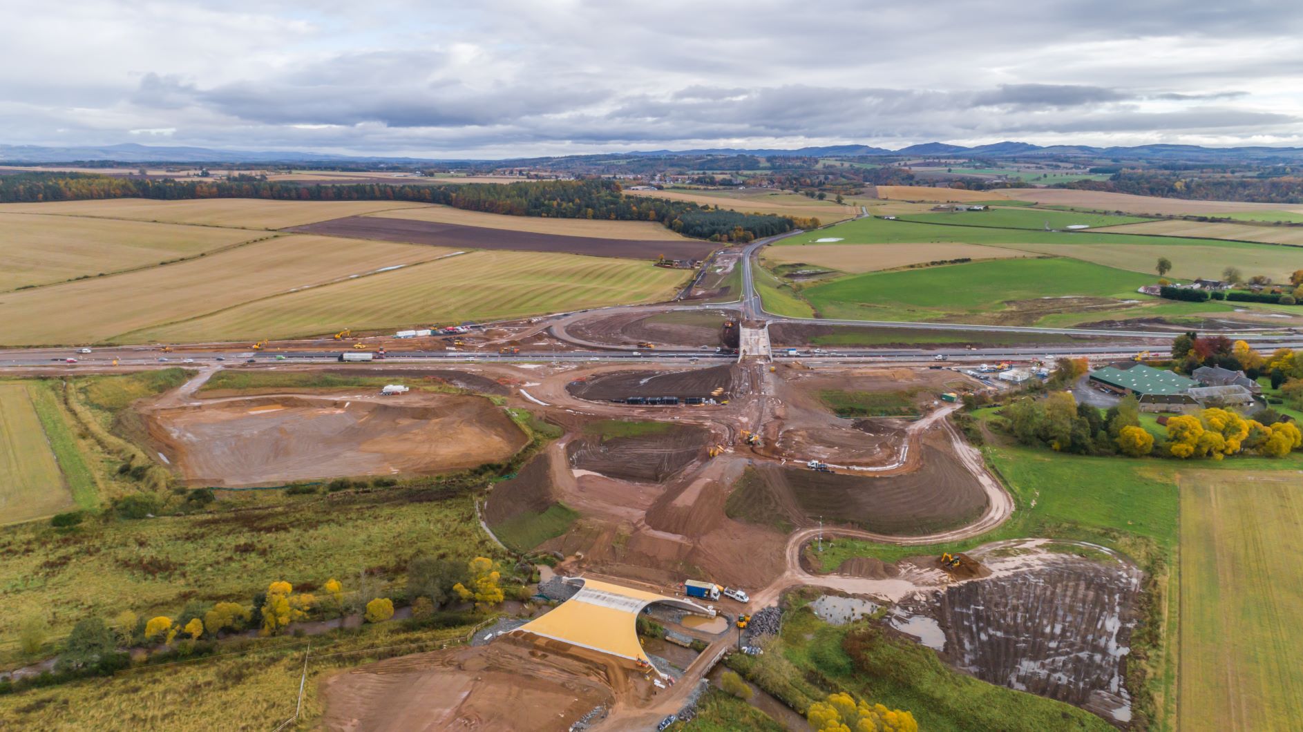 Aerial photo of BEBO arch structure