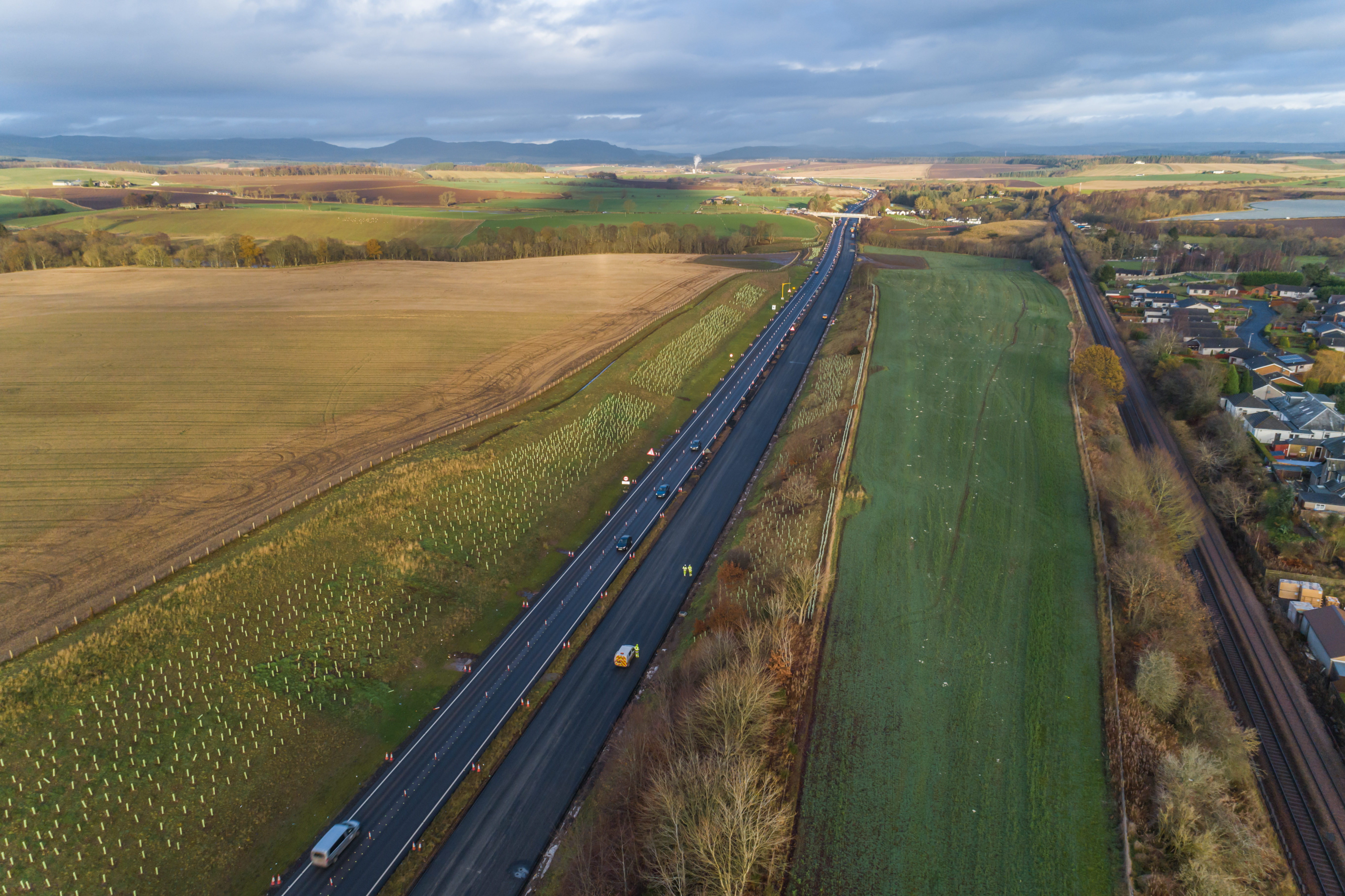 Aerial photo of landscaping