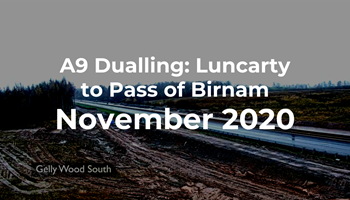 A9 Dualling: Luncarty to Pass of Birnam - Monthly time-lapse - November 2020