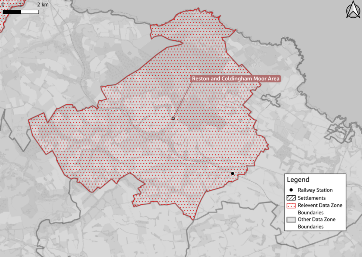 Figure 77: GVA data zone covering Reston - as described in previous text