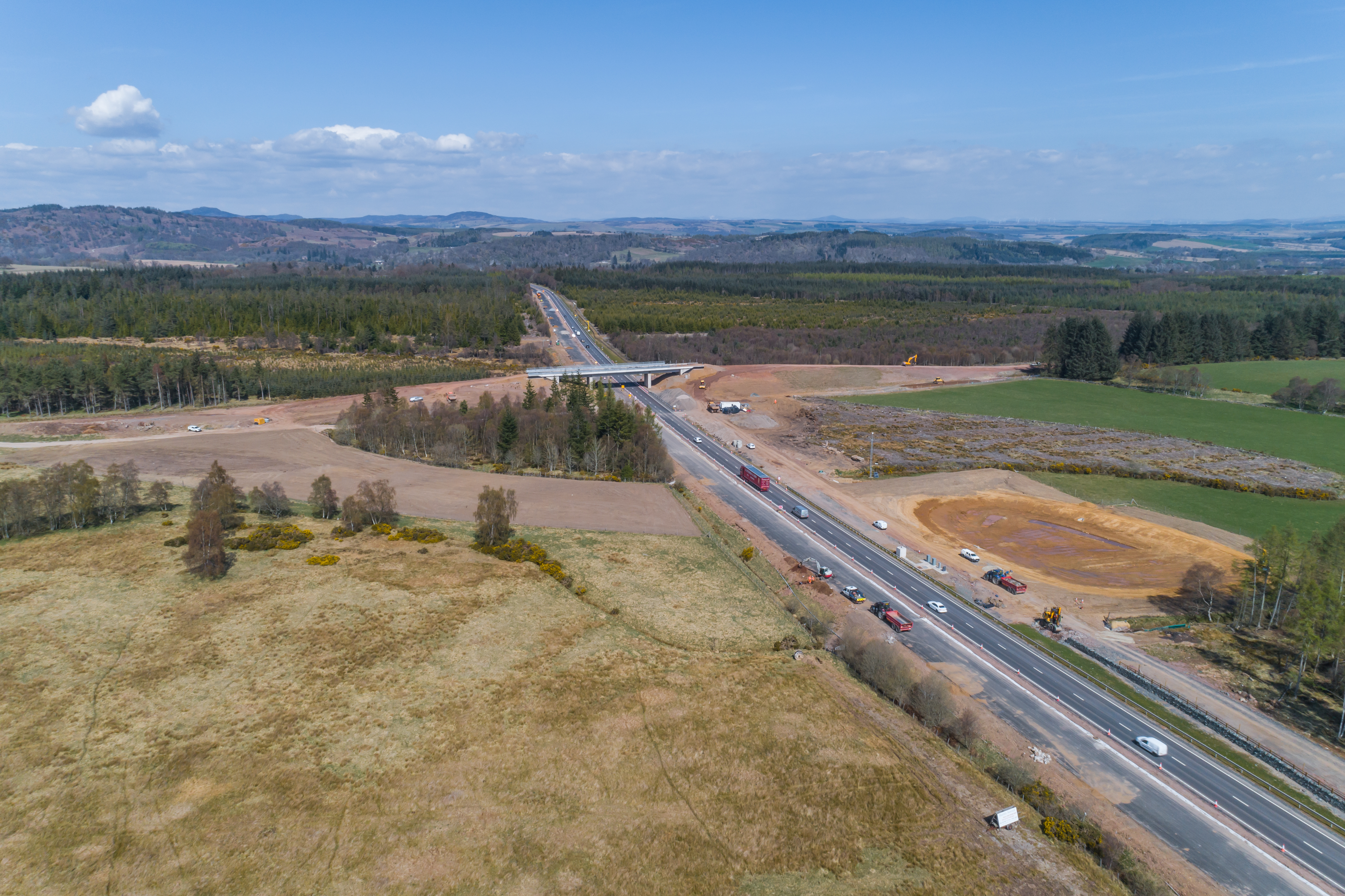 Aerial shot of Gelly overbridge