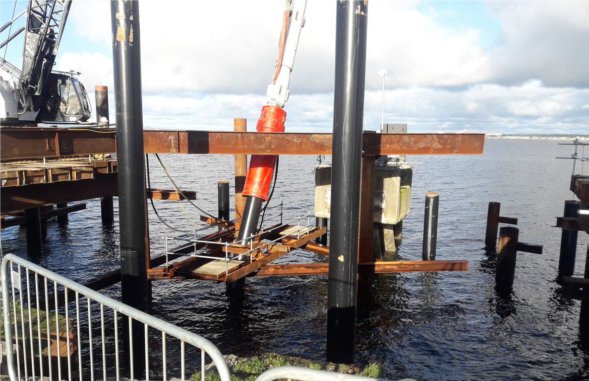 Piling installation at Troon Harbour