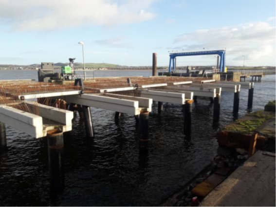 Precast planks at Troon Harbour