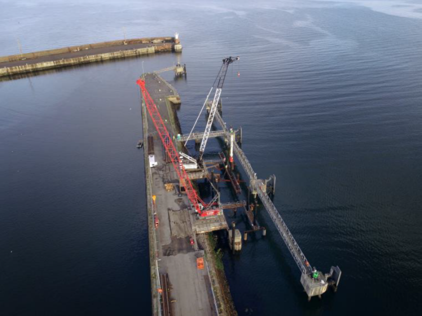 Works overview at Troon Harbour