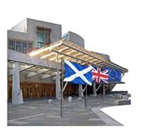 The Scottish Parliament building.