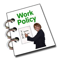 document with the title 'work policy'